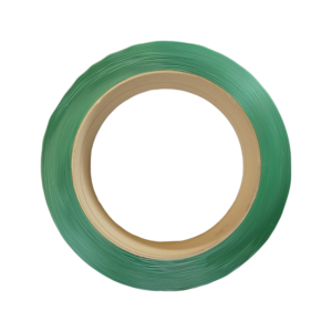 Fleje verde PET 1/2" moleteado rollo (con carrito jumbo/plato)
